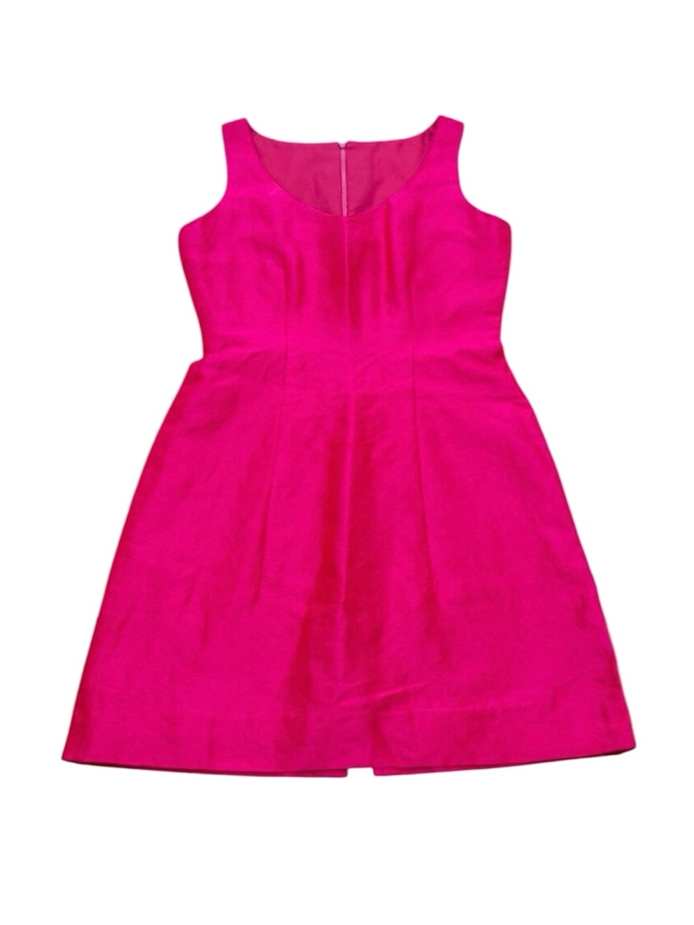 Handmade womens Hot Pink Sleeveless Dress A-Line